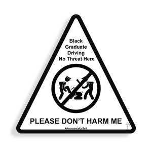 Black Graduate Driving Decal