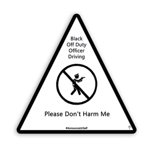 Black Off Duty Officer Driving Decal